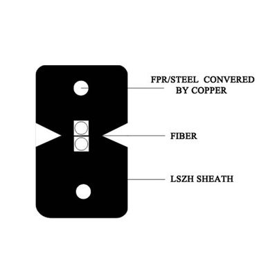 Kabel van de de Vezel Optische Daling van FTTX FTTH FTTP 1Core 2Core 4Core G657A1 de Binnen