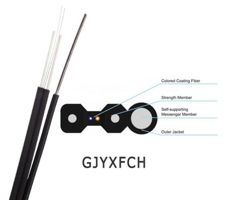 Enige Wijze 2 Kern 4 Kern Binnenftth Figuur 8 Vezel Optische Kabel