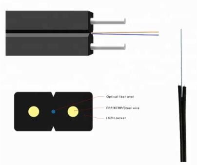 Van de het Staalsterkte van FTTH Singldemode FRP KFRP van de het Lidvezel de Optische Kabel