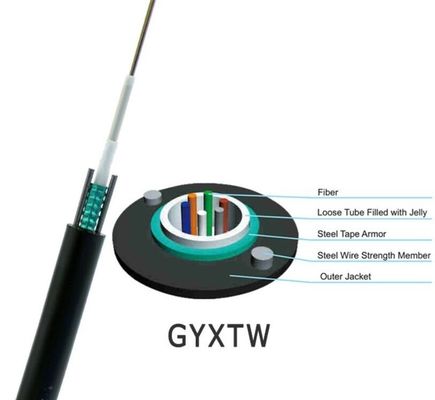 12 Optische Kabel van de kern de Openlucht Singlemode GYXTW Vezel