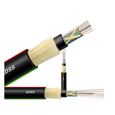 Openlucht Communicatie ADSS G652D Vezel Optische Kabel 12 Kern 24 32 48 72 96 144